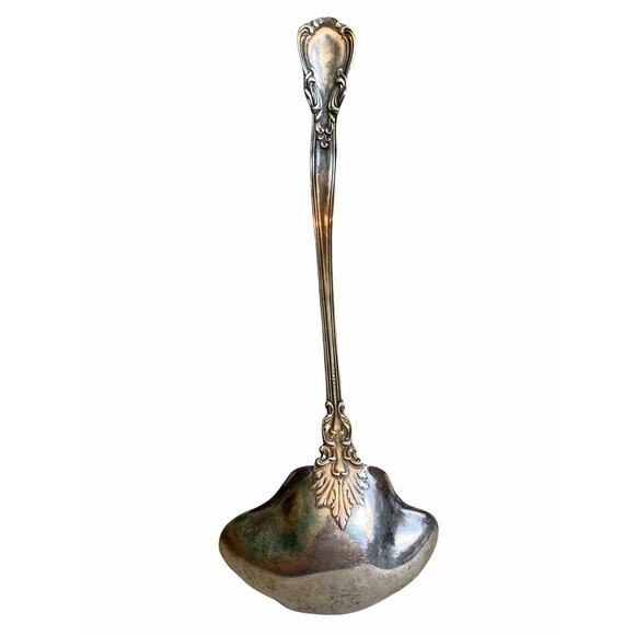 Chantilly by Gorham 1895 Soup Ladle 12.5” (Lion Anchor G) Sterling Silver Monog - Picture 5 of 10